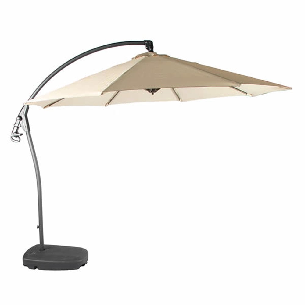 Gloucester Side Post Parasol with Plastic Base and Protective Cover - Sand