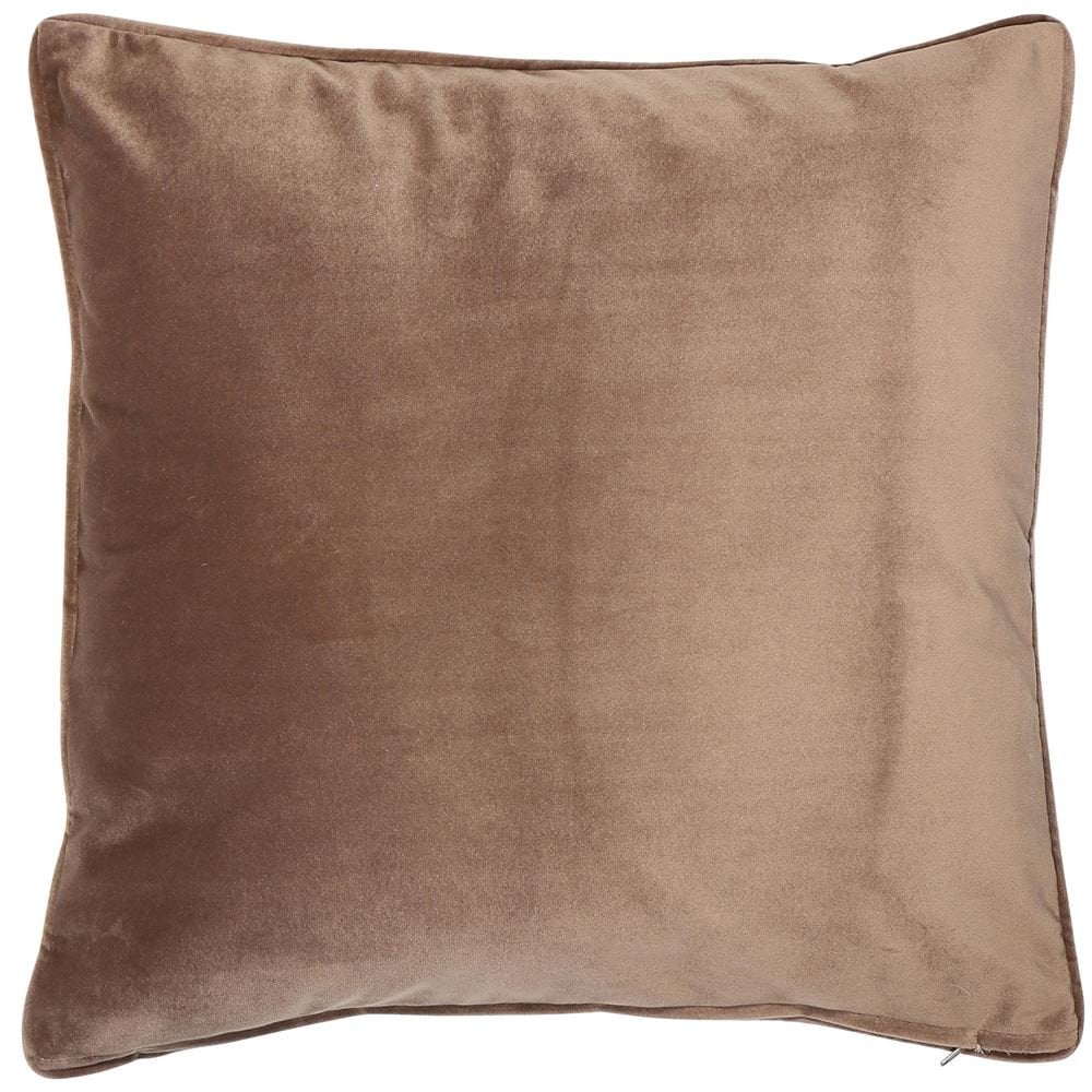 Velvet piped cushion