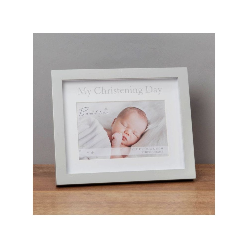 Bambino My Christening Day Frame 6 x 4  In Lidded Gift Box