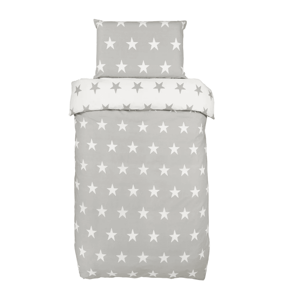 Grey & White Stars Duvet Set