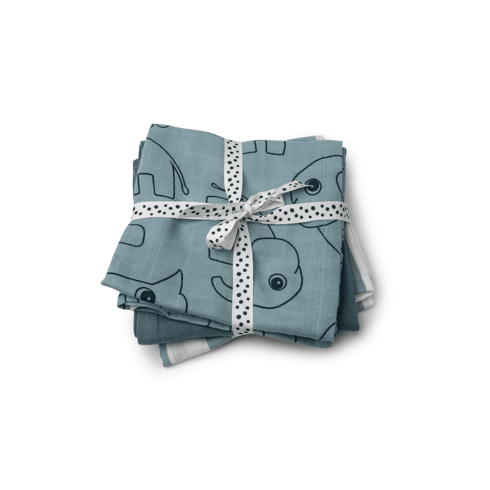 Burp cloth 3-pack GOTS Deer friends