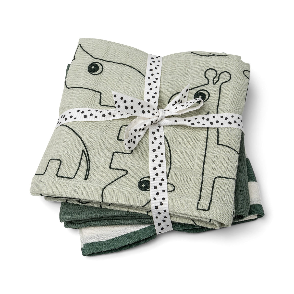 Burp cloth 3-pack GOTS Deer friends