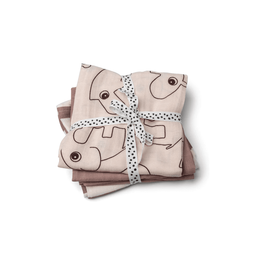 Burp cloth 3-pack GOTS Deer friends