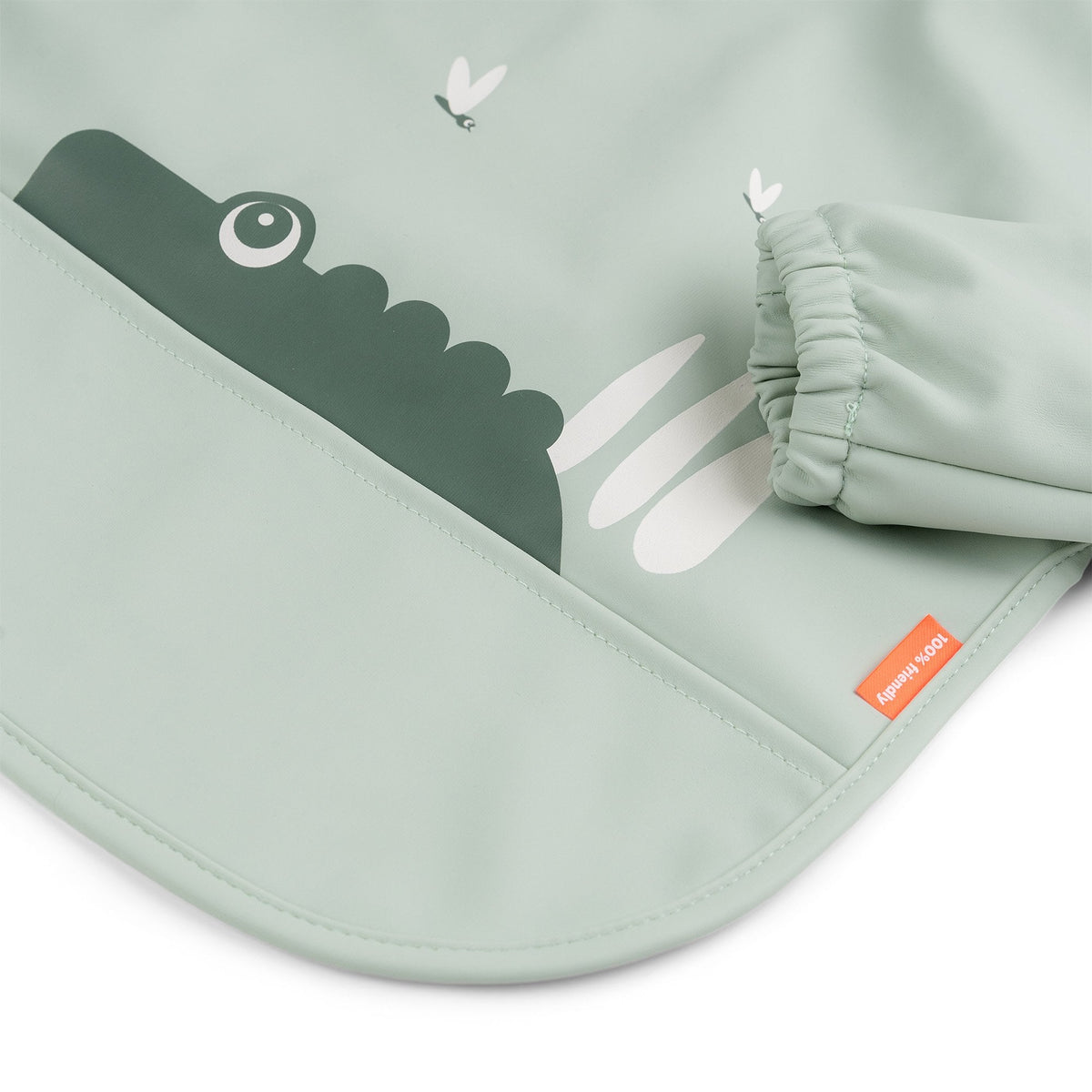 Sleeved Pocket Bib Croco