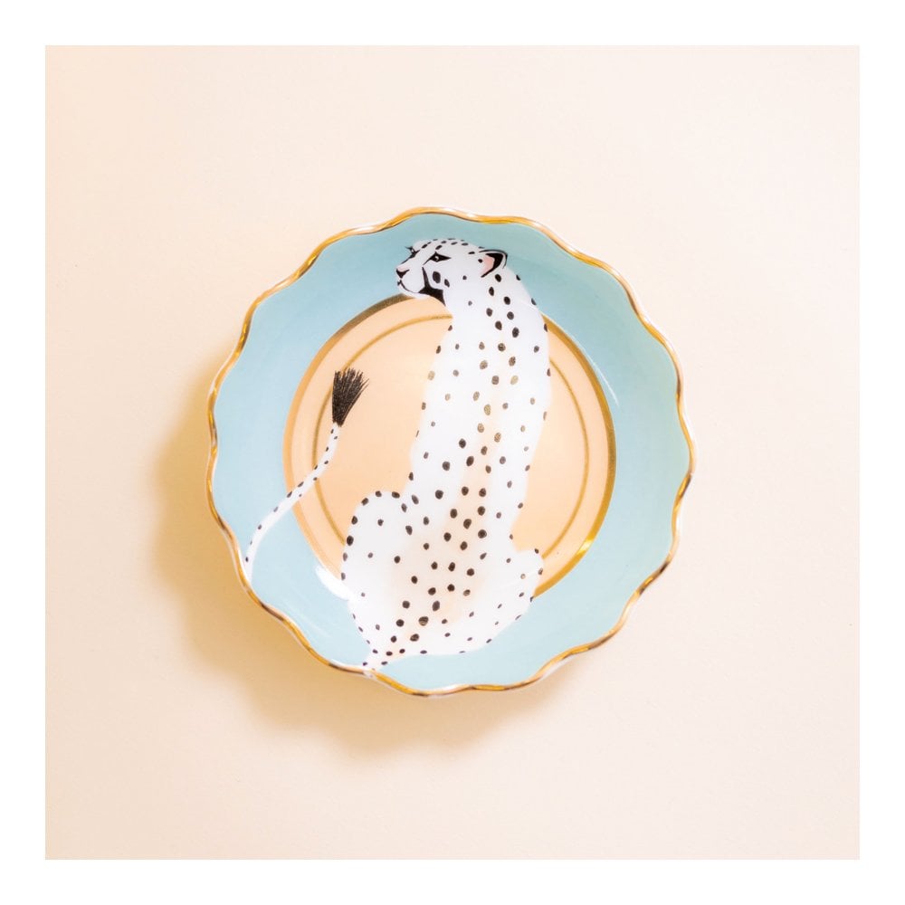 Cheetah Round Trinket Dish