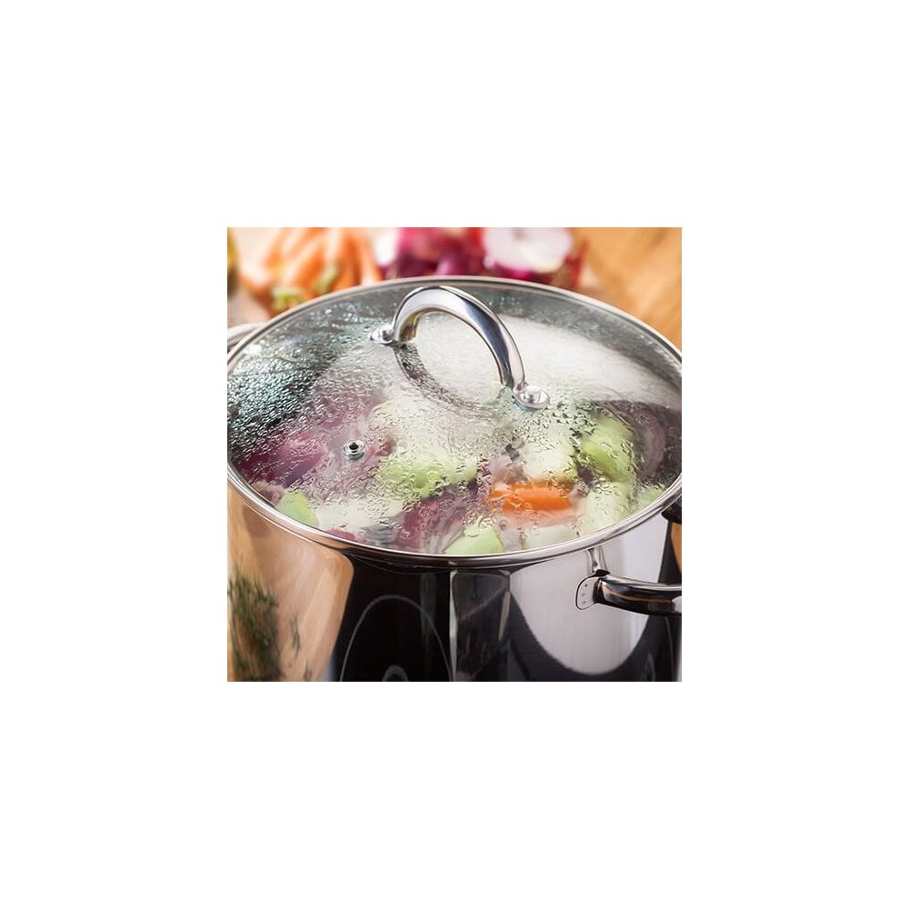 Judge Stockpots  22cm Glass Lid Stockpot  6.5L