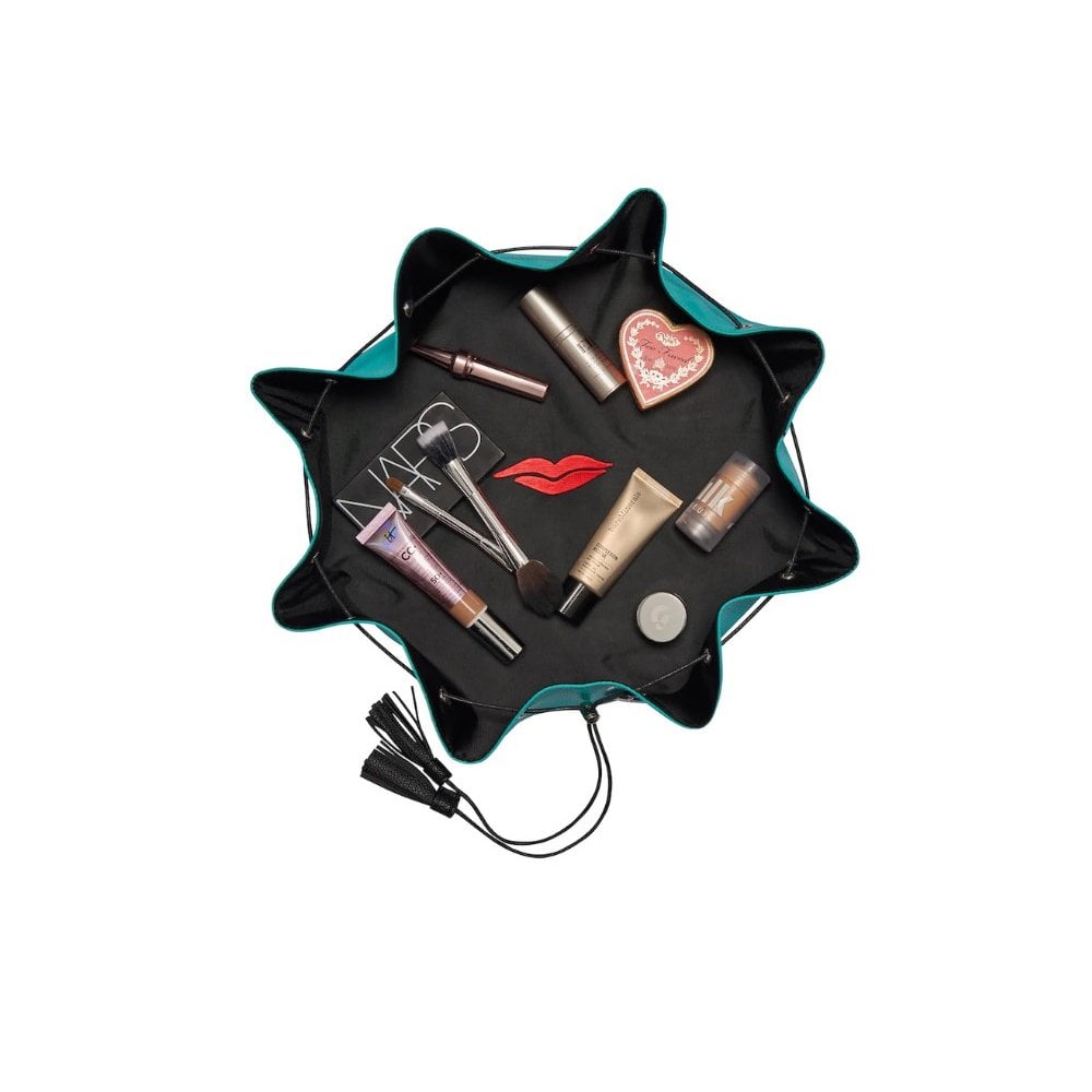 Lay Flat Makeup Bag in Faux Leather