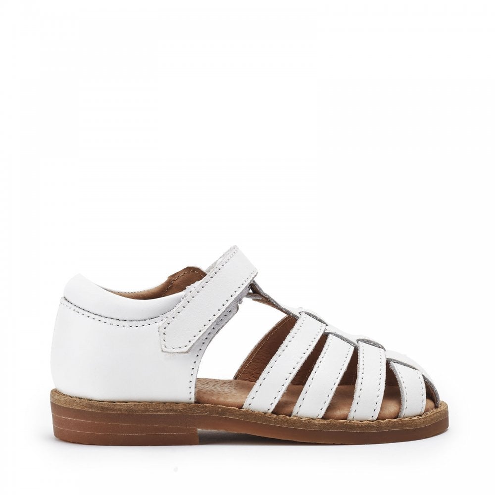 Coastal leather t-bar rip-tape sandals
