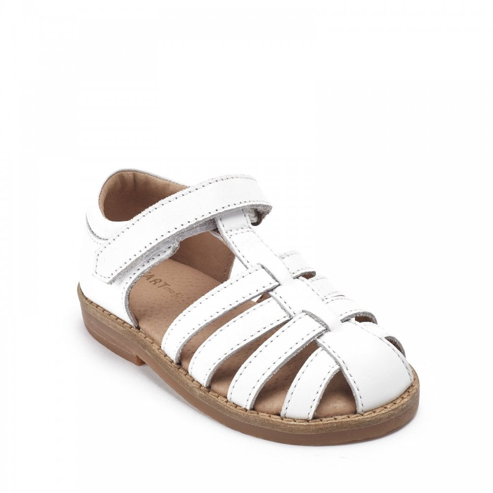 Coastal leather t-bar rip-tape sandals