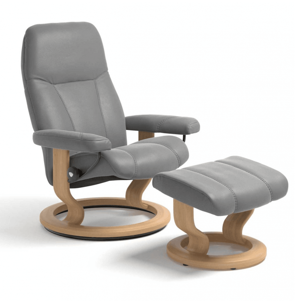 Consul Recliner with Footstool - QUICKSHIP