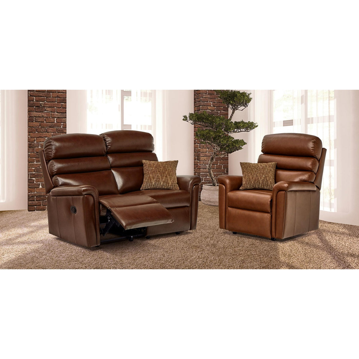 Comfi-sit Manual Reclining 3 Seater Sofa