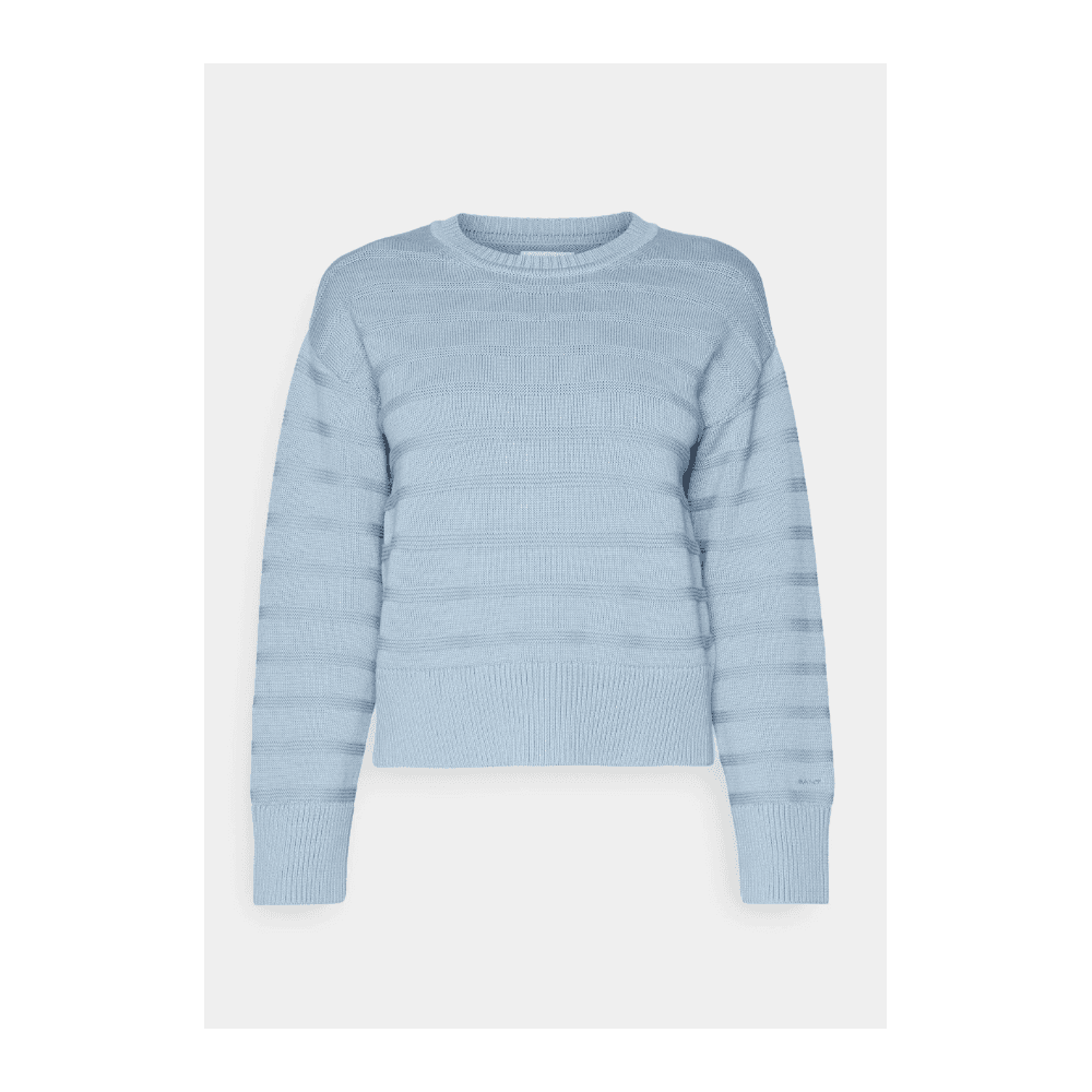 TONAL STRIPED COTTON C-NECK