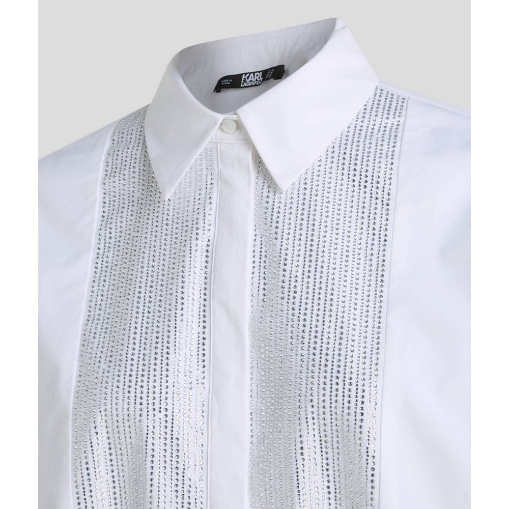 rhinestone bib evening shirt