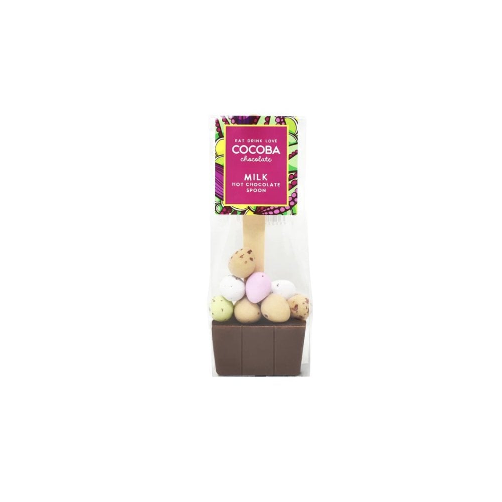 Mini easter eggs Hot chocolate spoon