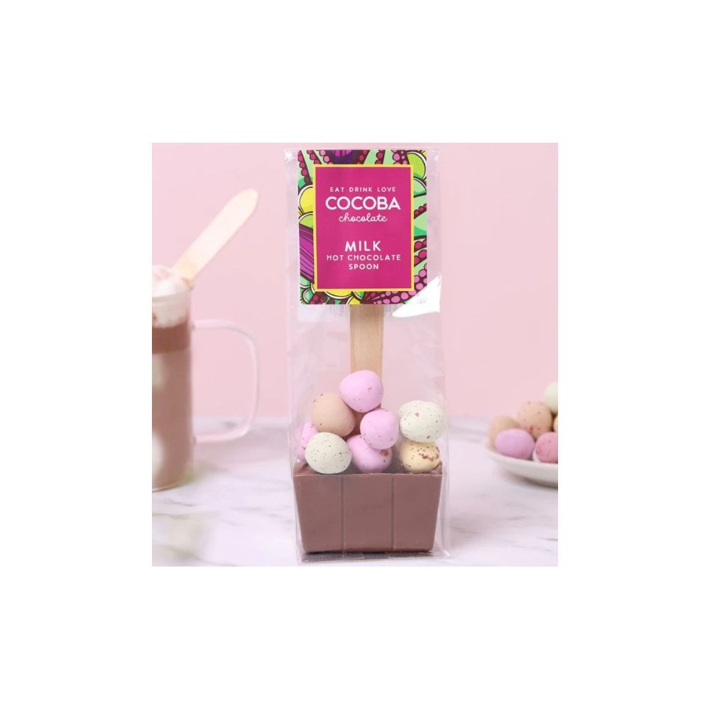 Mini easter eggs Hot chocolate spoon
