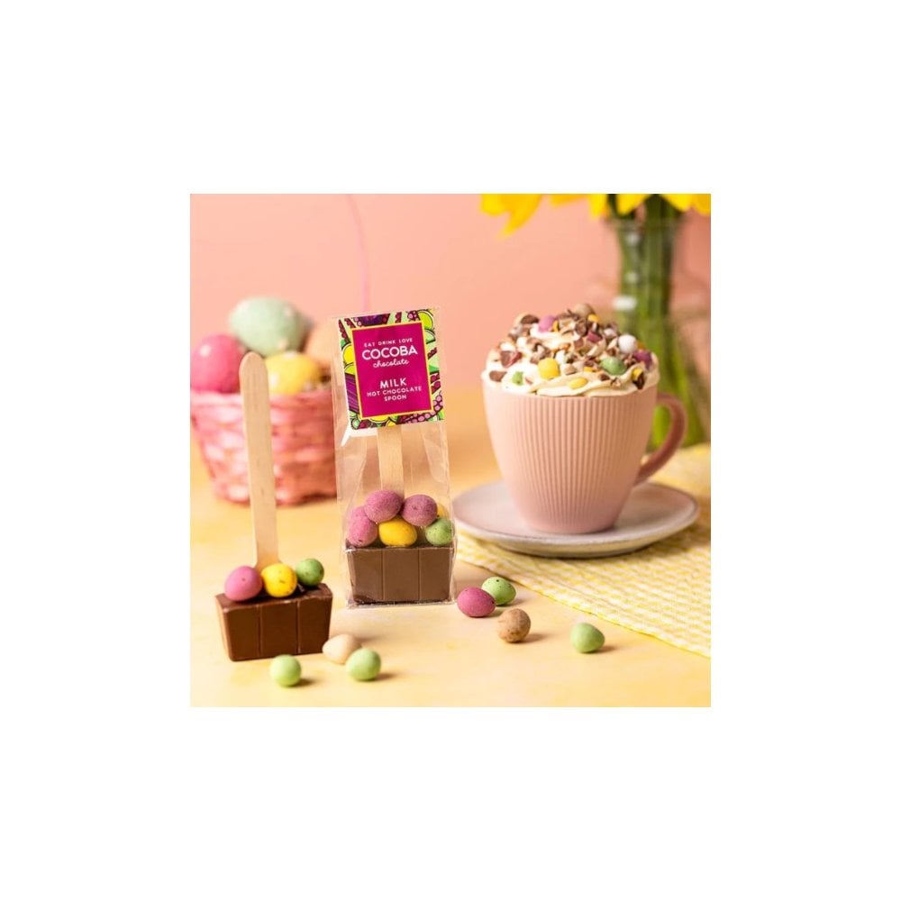 Mini easter eggs Hot chocolate spoon