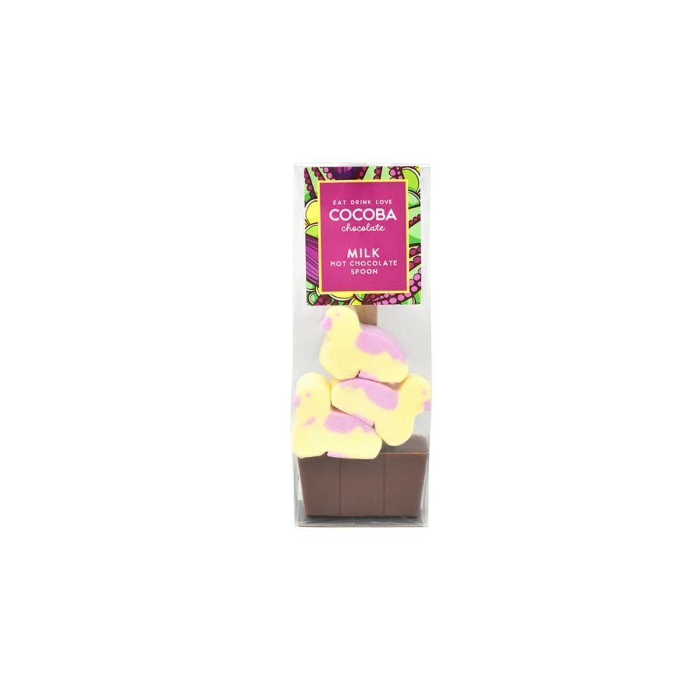 Easter marshmallow hot chocolate spoon bunny