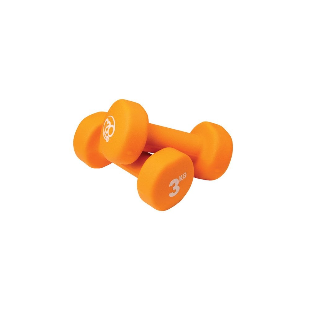3kg Neoprene Dumbbells - Orange (Pair)