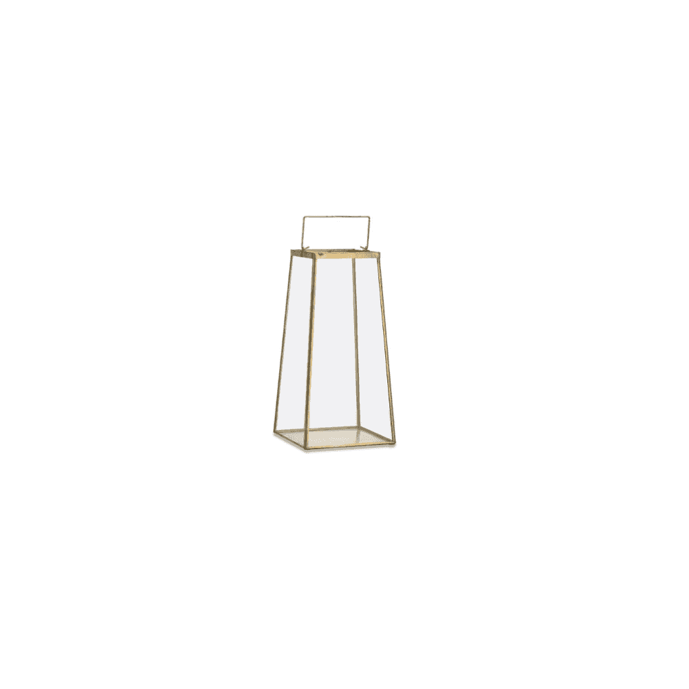 Moyo Lantern - Antique Brass - Small 29 x 17.5 x 17.5cm