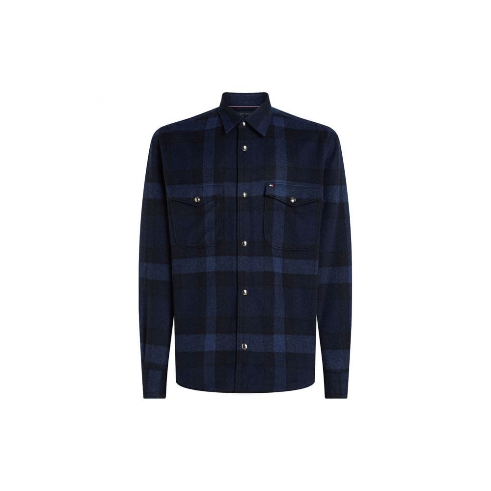 Wool Blend Check Ove