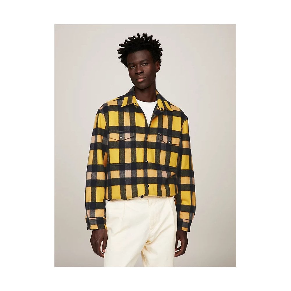 Wool Blend Check Ove