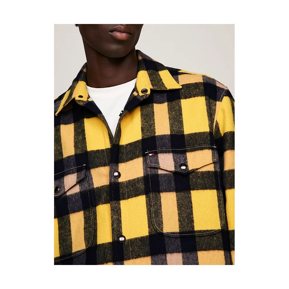 Wool Blend Check Ove