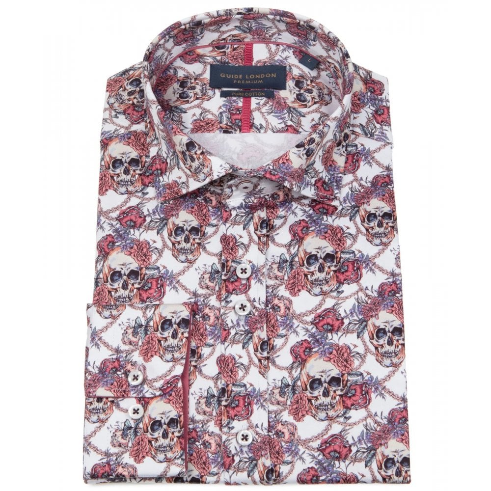 Floral Skull Print Shirt