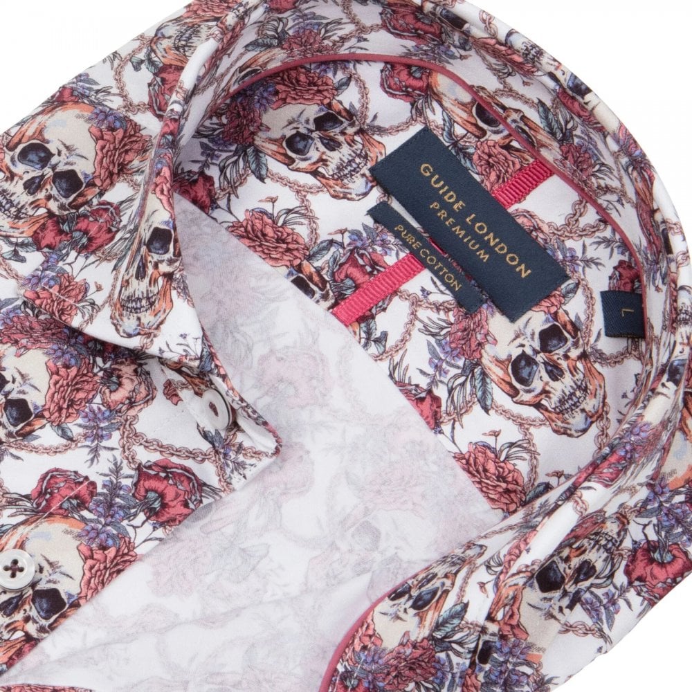 Floral Skull Print Shirt
