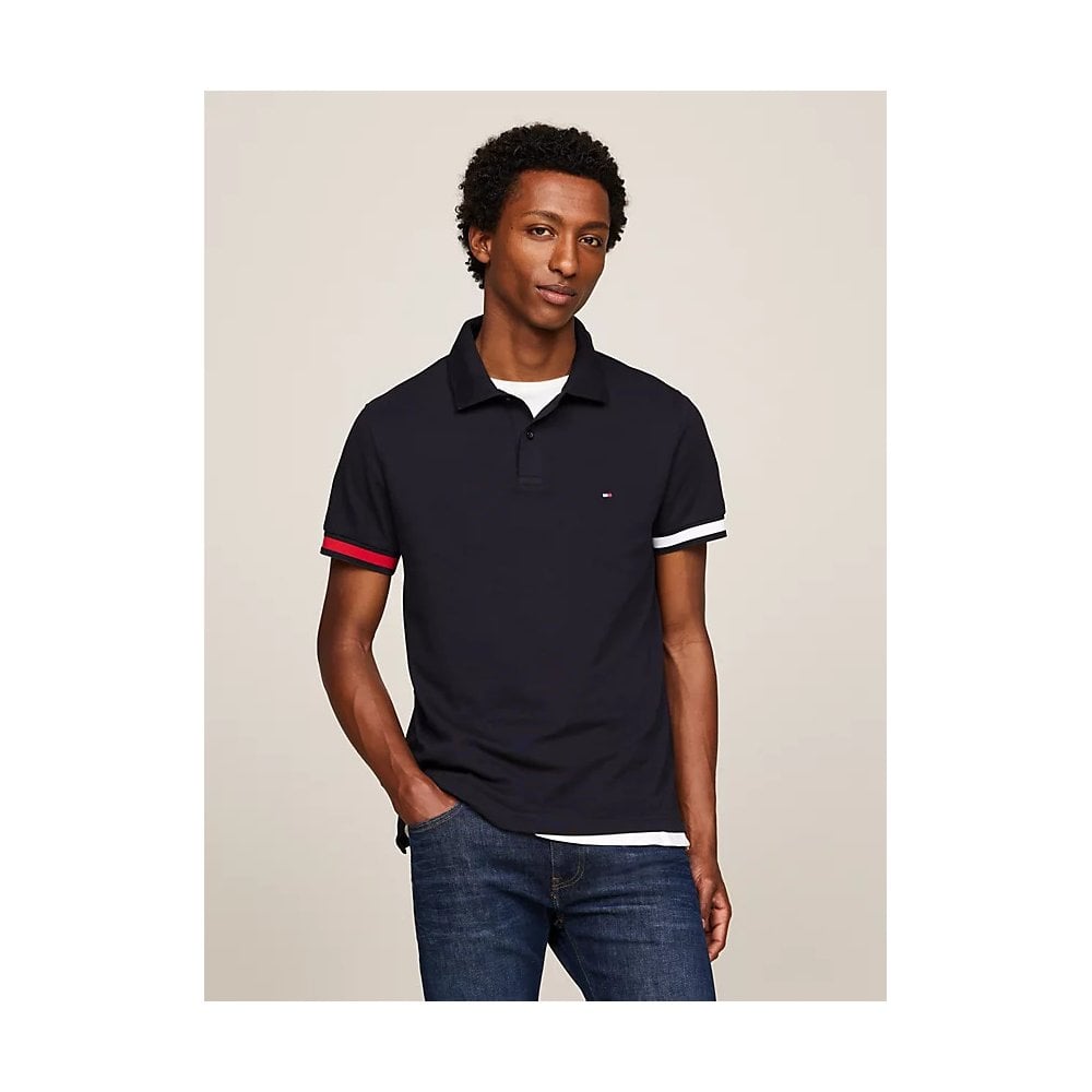 FLAG CUFF SLIM POLO