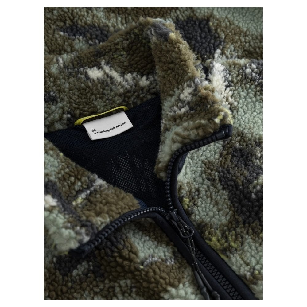 Oversized jaquard sherpa jacket - GRS/Vegan