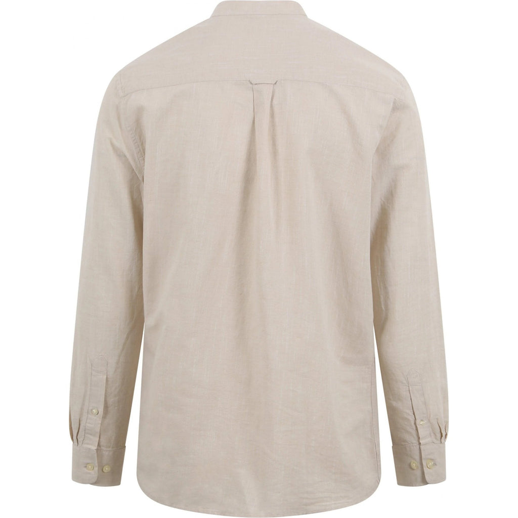Regular linen stand collar shirt GOTS/Vegan