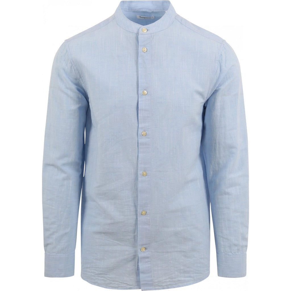 Regular linen stand collar shirt GOTS/Vegan