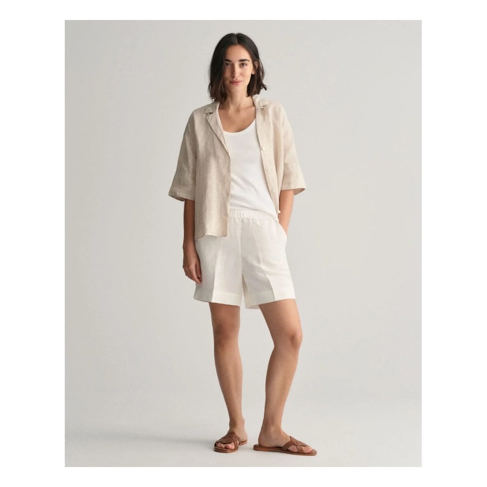 REL LINEN BLEND PULL ON SHORTS