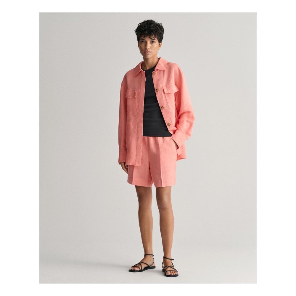 REL LINEN BLEND PULL ON SHORTS