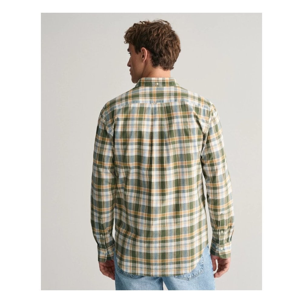 REG COTTON LINEN CHECK SHIRT