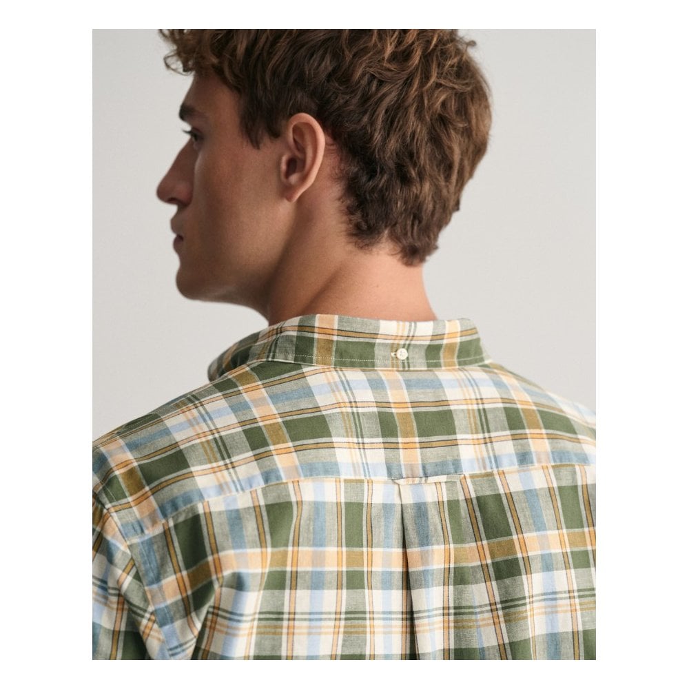 REG COTTON LINEN CHECK SHIRT