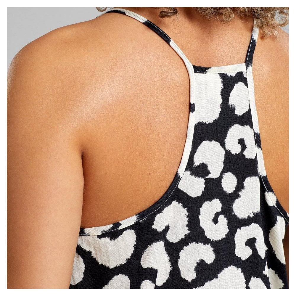 Strap Top Hoby Painted Leopard Black