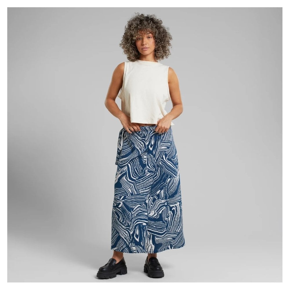 Wrap Skirt Stilleryd Clay Swirl Blue