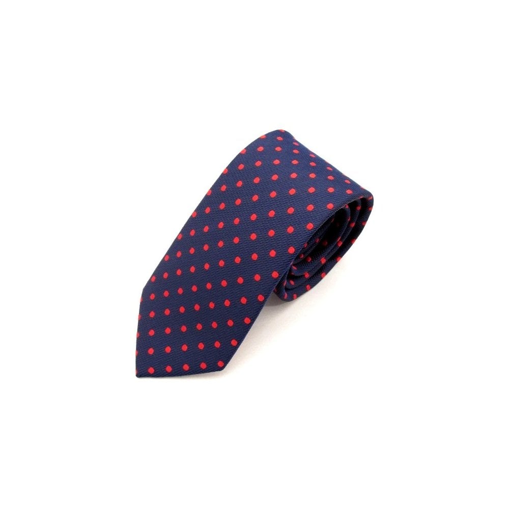 Online Polka Dot Red Label Silk Tie