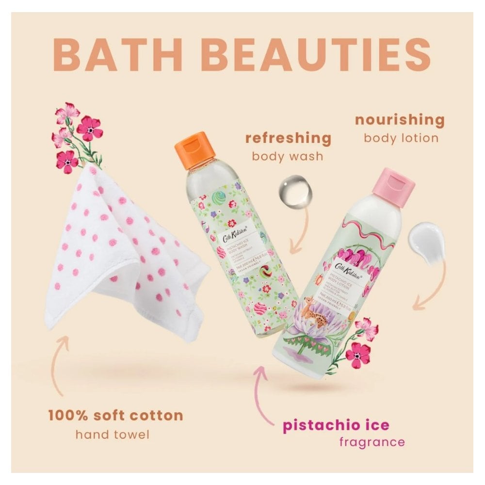 Bath Gift Set (Body Wash 200ml  Body Lotion 200ml & Hand Towel 30 x 30cm)