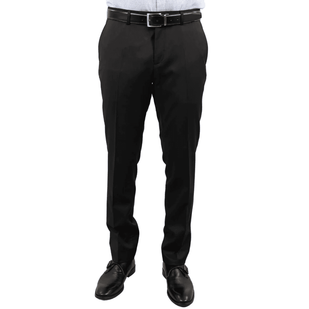 M&M TROUSERS BLACK PLAIN TWILL