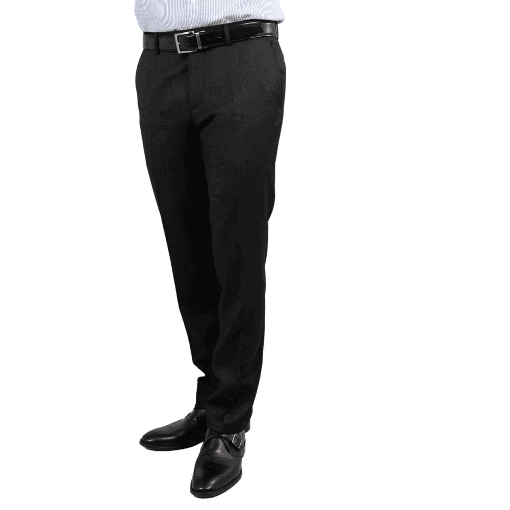 M&M TROUSERS BLACK PLAIN TWILL