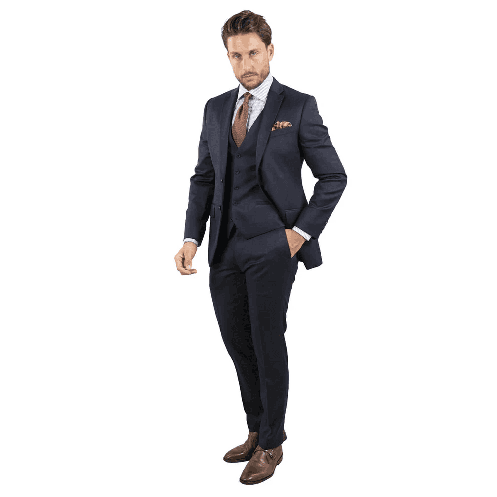 M&M TROUSERS NAVY PLAIN TWILL