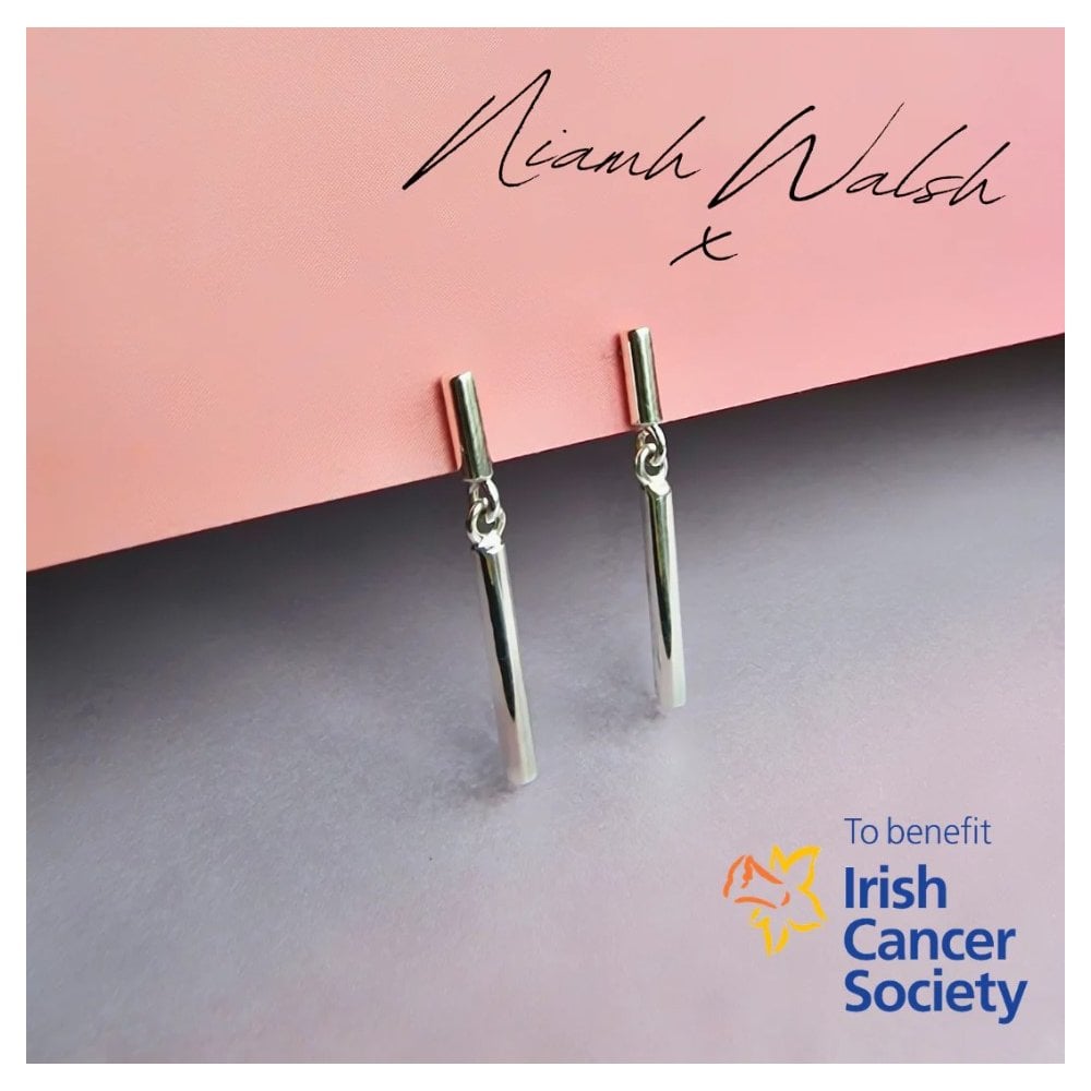 SILVER BAR DROP STUD IRELAND