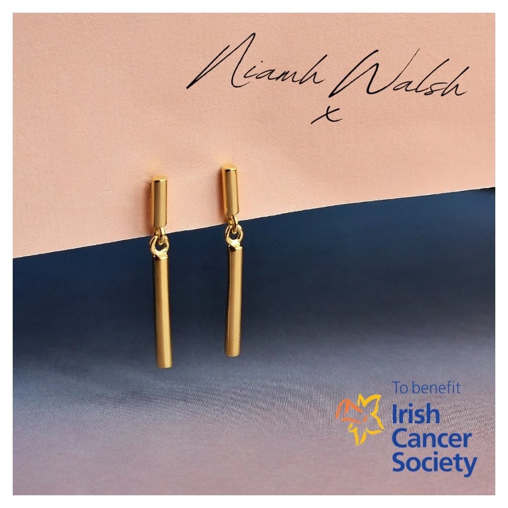 GOLD BAR DROP STUD IRELAND