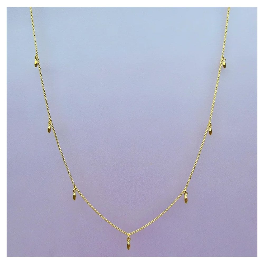 GOLD RICE LAYERING NECKLACE CAMBODIA
