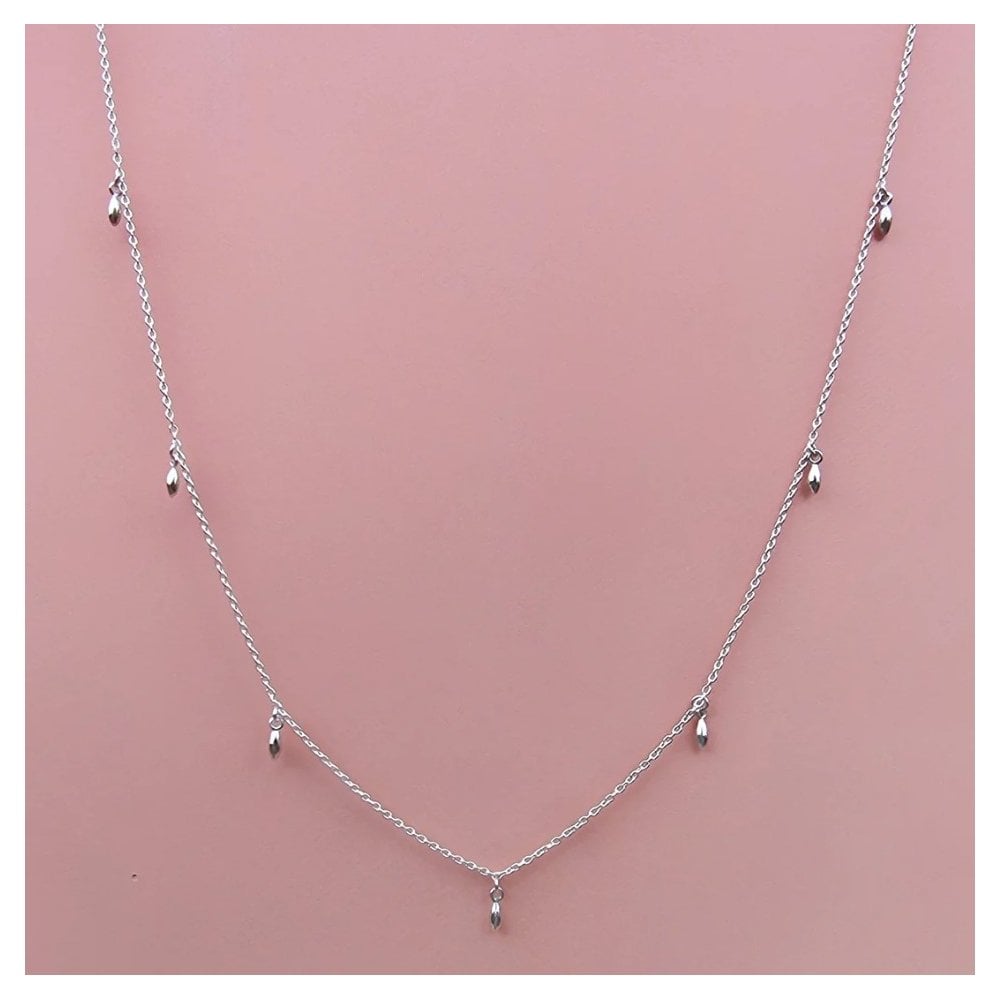 SILVER RICE LAYERING NECKLACE CAMBODIA