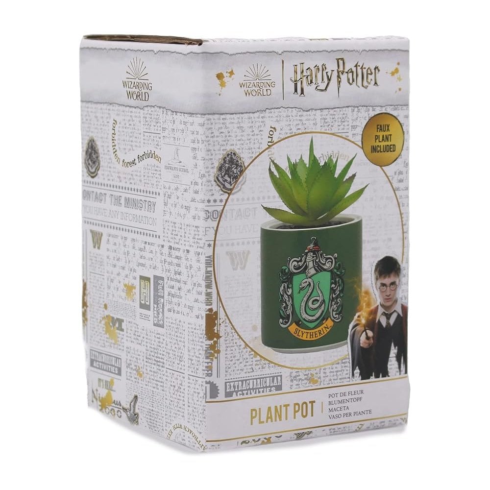 Plant Pot Faux Boxed (6.5cm) - Harry Potter (Slytherin)