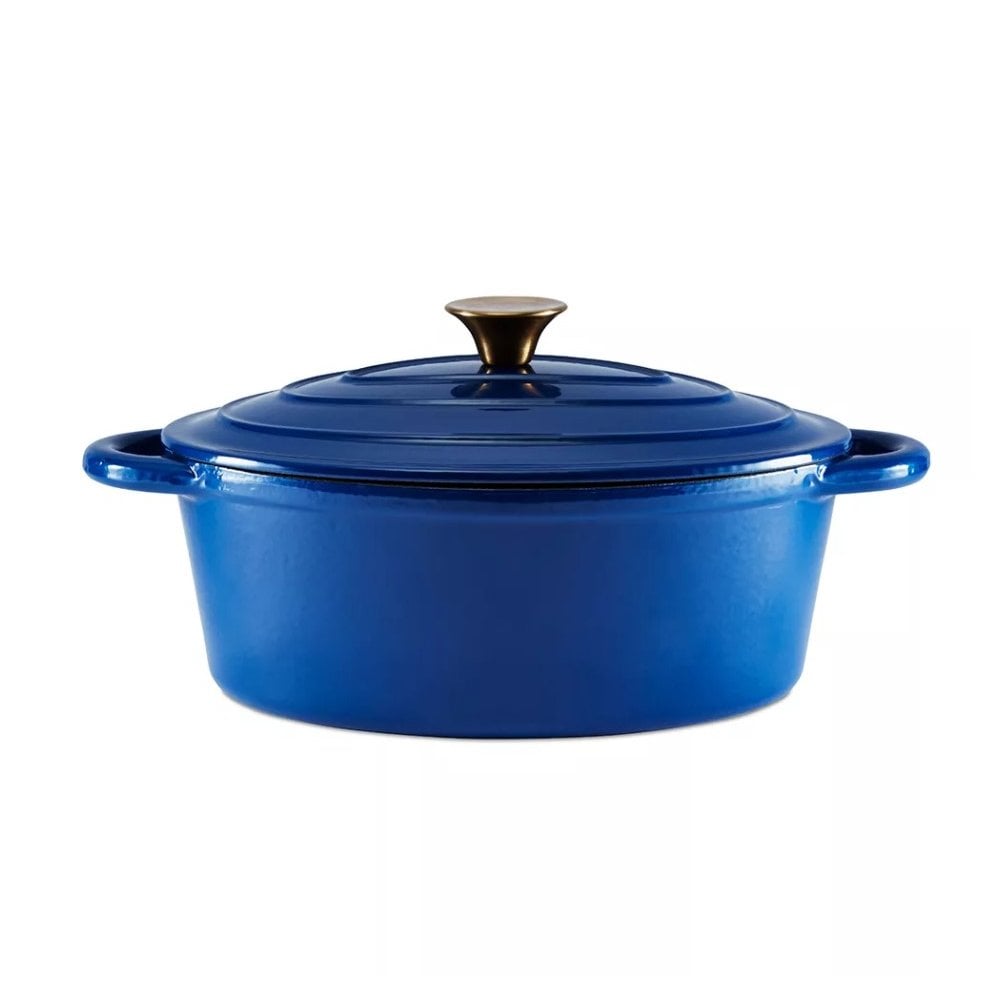 29cm Oval Casserole Cast Iron - Limoges Blue