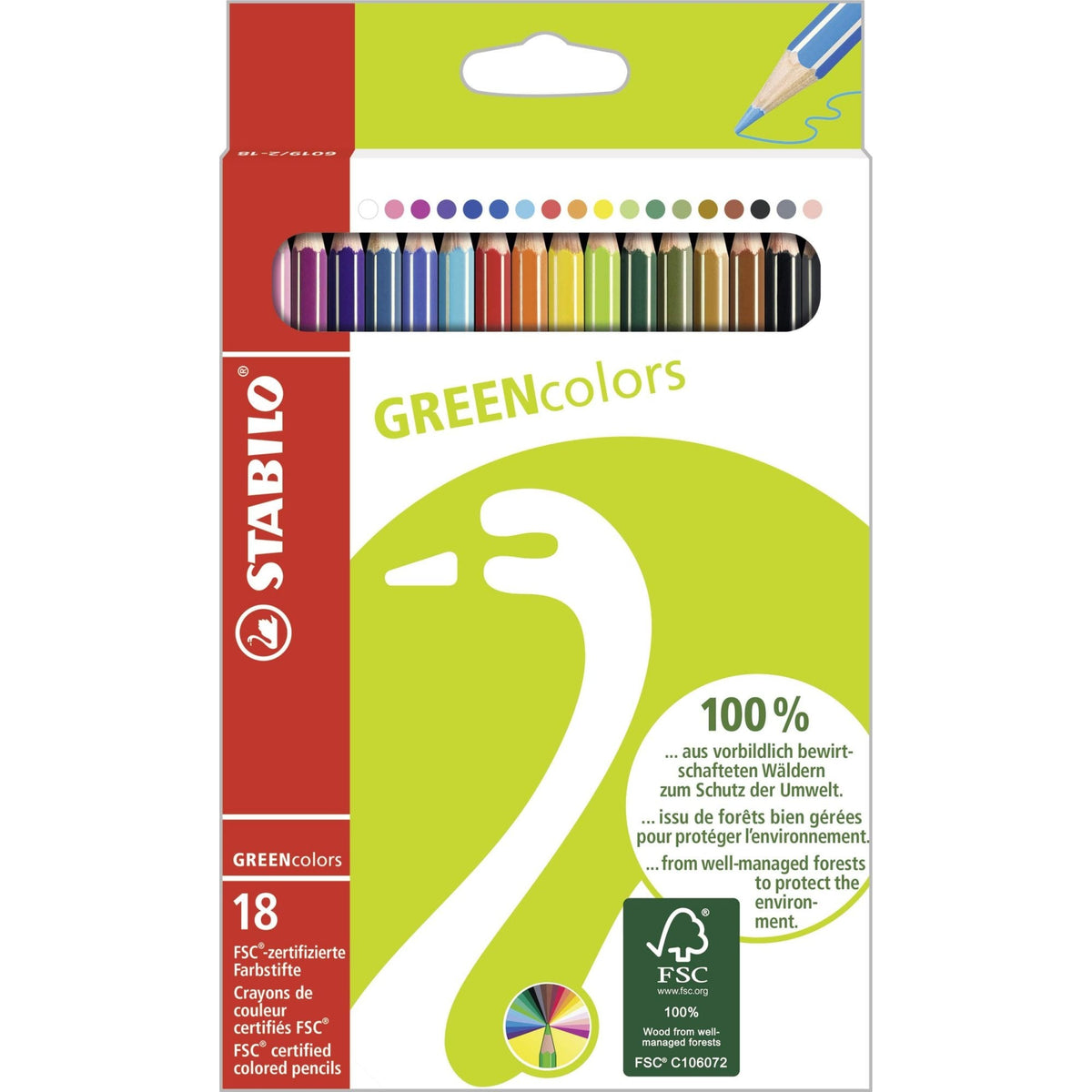STABILO GREENcolors - wallet of 18